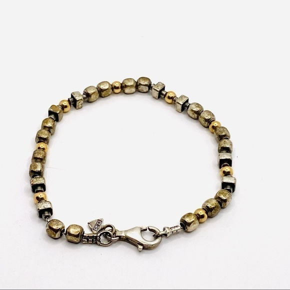 SILPADA Bracelet Jewelry Retired Sterling Silver 14K Gold Filled Bead Bracelet - Picture 2 of 12